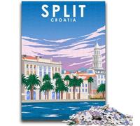 Split Croatia City Poster 1000 Piece Jigsaw Puzzle for Adults Teens, Challenging Game And Family Play Educational Game for Birthday, Chrismas 1000pcs (50x75cm)