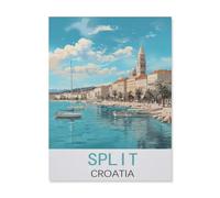 Split Croatia，Paint by Number DIY Oil Painting Paint by Numbers Kits for Adults Beginner Canvas Acrylic Arts Craft for Home Wall Decor Drawing(20x30cm) 7.8x11.8 inches-FM32