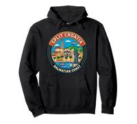 Split Croatia Round Travel Souvenir Landmark Tourist Gift Pullover Hoodie