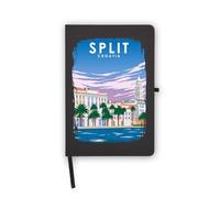 Split Croatia Souvenir Vacation Notebook, Blank Pages, Faux Leather Cover, Planner, Journal, Workbook