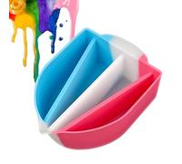 Split Cup Silicone Mixing Cups for Resin, 4-Channel Reusable Pouring Containers, Durable Flexible Molds for Art, Casting, Painting, Creative Projects, School Crafts, and Mold Making