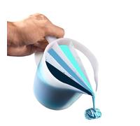 Split Cups for Paint Pouring with Handle, 500ML Reusable Fluid Art Silicone Split Cup, Silicone Resin Mixing Cups, Acrylic Pouring Painting Tools for Drawing, Resin Crafts and DIY (4 Channels)