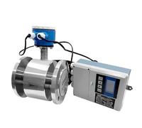 Split Electromagnetic Flow Meter LCD Display Pulse 4-20mA RS485 Signal Output Flowmeter Easy to Control(DN50 (SS304))