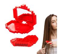 Split End Hair Trimmer - Bangs Cutting Comb with Mirror | Heart-Shaped Hair Trimmer for Split Ends - For Personal Care at Home, Daily Routine, Travel, Outdoor and Quick Maintenance