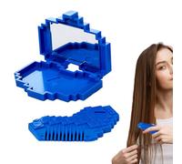 Split End Trimmer for Women | Bang Scissors Comb with Mirror - Heart Shaped Split End Cutter | for Personal Grooming Home Daily Routine Travel Outdoor Quick Maintenance