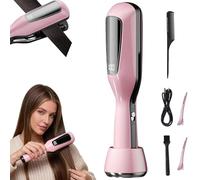Split End Trimmer,Split End Remover,Mini Hair Repair Tool for Splits Ends,LED Power Display Broken Hair Removal Tool for Hair Clipping (Pink)
