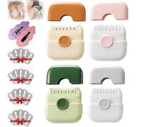 Split End Trimmer, Trimpocket Hair Trimmer/Comb Kids, 2-in-1 Clipper Brush, Razor Comb, Mini Portable Hair Breakage Remover for Women, Dual-Sided Design with Cover (4PCS)