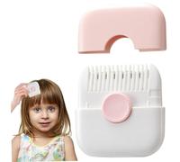 Split Ends Hair Trimmer, 2 in 1 Hair Razor Cutting Comb, Mini Portable Cute Hair Brush, Stainless Steel Slicer Hair Clipper for Women (Pink)