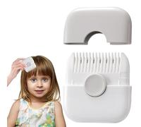 Split Ends Hair Trimmer for Women 2 in 1 Mini Portable Cute Hair Brush Detachable Dustproof Knob Adjustable Stainless Steel Slicer Clipper, Grey, Décor extérieur