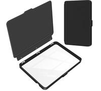 Split Folio Detachable Protective Case for 6" Kobo Clara BW 2024 Released, Ultra Clear Transparent Back Cover Light Shell, Auto Sleep and Wake, Black