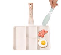 Split Grill Frying Pan - Section Heat Resistant Handle, Mini Pancake, Non-Stick Cooking , Portable Breakfast Frying Pan, Versatile Kitchen Tool | Desi