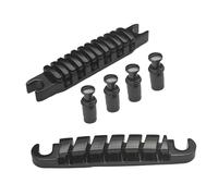 Split Guitar Bridge Tailpiece Replacement Top Hanging String Individual Saddles Zincs Alloy Split Guitar Bridge Enduring