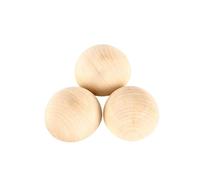 Split Half Balls，30pcs Wooden Balls, Unfinished Beads for DIY Crafting, Painting, and Home Decor(35MM)