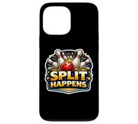 Split Happens Funny Bowling Joke Bowler Wordplay Phrase Pun Case for iPhone 13 Pro Max