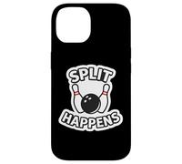 Split Happens Funny Bowling Joke Bowler Wordplay Pun Phrase Case for iPhone 14