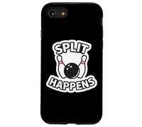 Split Happens Funny Bowling Joke Bowler Wordplay Pun Phrase Case for iPhone SE (2020) / 7/8