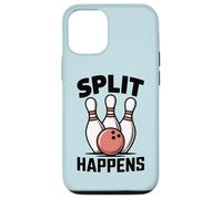 Split Happens Funny Bowling Pun Humor Bowler Design Case for iPhone 12/12 Pro