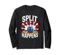 Split Happens - Men & Women Players - Ten Pin Bowling Long Sleeve T-Shirt