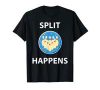 Split Happens + Men & Women Players + Ten Pin Bowling T-Shirt