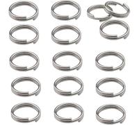 Split Jump Ring - 100pcs 10 mm Keyring Rings with Double Loops,Stainless Steel Split Ring,Double Loop Jump Mini Connector Rings,for Jewelry Necklaces Bracelets Earrings Making