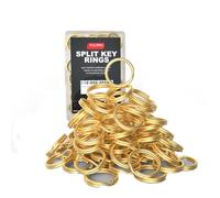 Split Key Rings Bulk 100 Pack - 0.9" (23 mm) Heavy Duty Steel Keychain Rings for Keys, Crafts & DIY Projects