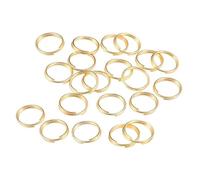 Split Keyring Rings 1Pack 200PCS 8mm Gold Keychain Rings Small Keyring Loop for Crafts、Home Keys、DIY Arts、Bracelets Earrings Ornaments