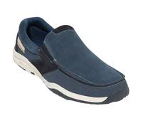 Split Leather Boat Style Moccasins Atlas for Men Blue 5.5