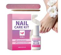 Split Nail Repair Kit - Silk-Wrap Glue File Set, Quick Fix Severe Toenail Damage Recovery Tool, Nail Protection Care Accessory Item, Beauty Maintenance for Home Salon Use