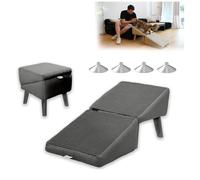 Split Ottoman Dog Ramp, 2-in-1 Lightweight Folding Pet Ramp for Couch, Dog Ramp Ottoman Foldable for Bed Couch Car Ramps,gray