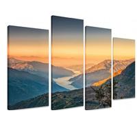 Split Panel Canvas Art Kathmandu Valley Nepal Mountains Sunset Everest Himalaya