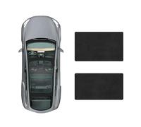 Split Panoramic Roof Sunshade for Audi Q2L 2018,no sag split roof sunshade reduce car interior heat Two Piece,D-Black Suede