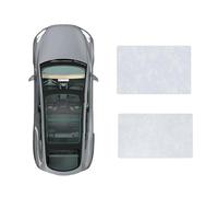 Split Panoramic Roof Sunshade for BMW 2 Series Wagon 2014-,no sag split roof sunshade reduce car interior heat Two Piece,B-Gray White Suede