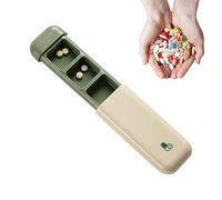 Split Pill Box Pocket Pill Box - Fade Resistant Tablet Case Split Travel Pill Container | Outdoor Pill Case for Camping, Daily Life, Travel