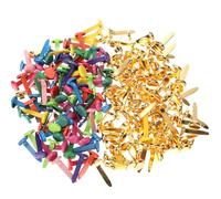 Split & Pin Craft Metal Paper Fasteners 8mm x 18mm Multicolor Split Pins Mini Brads Round Scrapbooking Brads for Paper Craft DIY Stamping 200Pcs