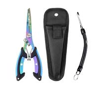 Split Ring Pliers for Fishing, Split Ring Pliers - Stainless Steel Fish Pliers Coloured - Multifunctional Fish Fish Tool Multifunctional Braid Cutter Cutter Gear Accessories for Bait