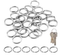 Split Rings, 10 mm Metal Flat Split Key Ring, Key Ring Hoop, Small Keyring Loop for Jewelry Necklaces Bracelets Earrings Crafts Ornaments and DIY Arts (100PCS)