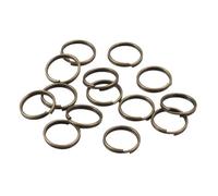 Split Rings 100Pcs Double Loops Open Jump Rings 16 * 0.8/14 * 0.7mm, Twisted Split for Jewelry Making(Antique Bronze,14mm)
