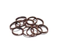 Split Rings 100Pcs Double Loops Open Jump Rings 16 * 0.8/14 * 0.7mm, Twisted Split for Jewelry Making(Red Copper,14mm)