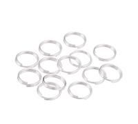 Split Rings 100Pcs Double Loops Open Jump Rings 16 * 0.8/14 * 0.7mm, Twisted Split for Jewelry Making(Silver,16mm)