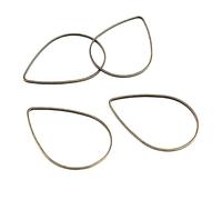 Split Rings 50pcs 20x15/22x30mm Plated Drop Copper Ring, Metal Drip Shape for Jewelry Charms Making Accessories(Bronze,20x15mm)