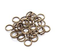 Split Rings 50pcs 3-20mm Dia Open Single Jump Rings, Rose Gold/Silver Split Ring Connectors for Metal DIY Jewelry Findings(Bronze,6 * 0.7mm)