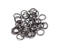 Split Rings 50pcs 3-20mm Dia Open Single Jump Rings, Rose Gold/Silver Split Ring Connectors for Metal DIY Jewelry Findings(Gunblack,5 * 0.7mm)