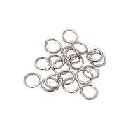 Split Rings 50pcs 3-20mm Dia Open Single Jump Rings, Rose Gold/Silver Split Ring Connectors for Metal DIY Jewelry Findings(Rhodium,12 * 0.9mm)