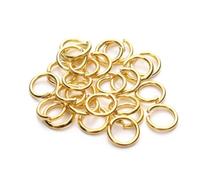 Split Rings 50pcs 3-20mm Dia Open Single Jump Rings, Rose Gold/Silver Split Ring Connectors for Metal DIY Jewelry Findings(Gold,14 * 1.3mm)