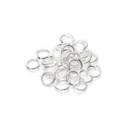 Split Rings 50pcs 3-20mm Dia Open Single Jump Rings, Rose Gold/Silver Split Ring Connectors for Metal DIY Jewelry Findings(Silver,5 * 0.7mm)