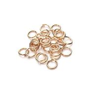 Split Rings 50pcs 3-20mm Dia Open Single Jump Rings, Rose Gold/Silver Split Ring Connectors for Metal DIY Jewelry Findings(Rose Gold,10 * 0.9mm)
