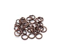 Split Rings 50pcs 3-20mm Dia Open Single Jump Rings, Rose Gold/Silver Split Ring Connectors for Metal DIY Jewelry Findings(Red Copper,20 * 2mm)