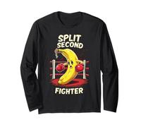 Split Second Fighter Muay Thai MMA Boxing Banana Long Sleeve T-Shirt