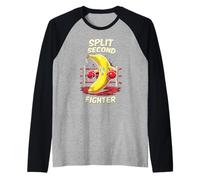Split Second Fighter Muay Thai MMA Boxing Banana Raglan Baseball Tee