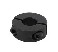 Split Shaft Collar for Industrial Applications, Double Split Fixed for Ring Clamp 12mm to 40mm, Black Oxide Steel Shaft Clamp with High for Axial Holding (12mm)